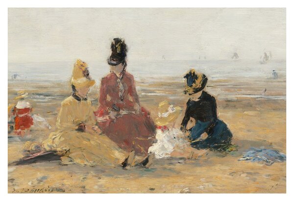 Obraz - Eugène Boudin, On the Beach, Trouville, reprodukcia (90x60 cm)