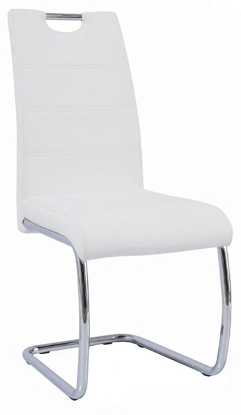 Jedálenská stolička Abalia New (biela + chróm). Vlastná spoľahlivá doprava až k Vám domov. 808095