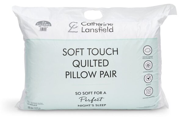 Vankúš 2 ks 74x48 cm Quilted Comfort Embossed – Catherine Lansfield