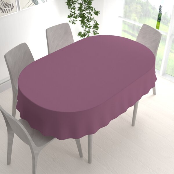 Biante Oválny bavlnený saténový obrus ST-015 Fialová lila 50x100 cm