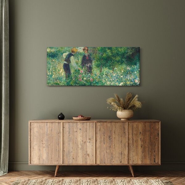 Obraz - Auguste Renoir, Picking Flowers, reprodukcia (120x50 cm)