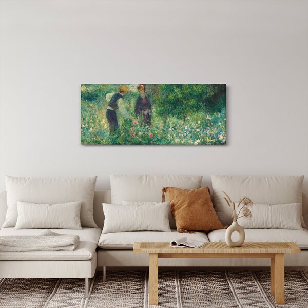 Obraz - Auguste Renoir, Picking Flowers, reprodukcia (120x50 cm)