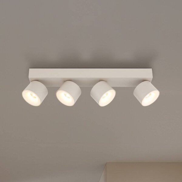 LED stropné bodové svetlá Rae, pieskovej farby, kovový, 4-pl., 46 cm, Krémová / jantárovo žltá, Obývacia izba / jedáleň, kov, Stropné svetlo