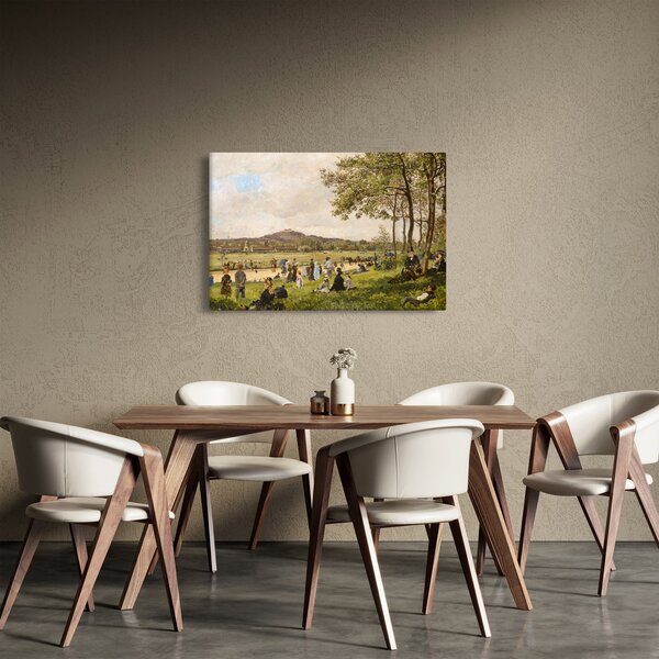 Obraz - French 19th Century, Race Course at Longchamps, reprodukcia (90x60 cm)