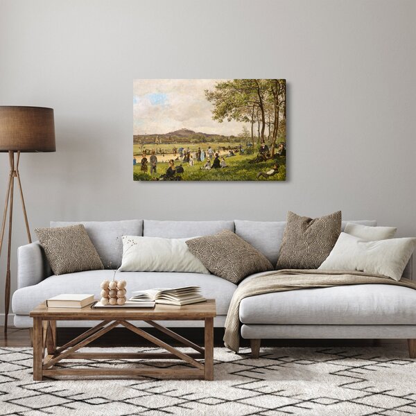 Obraz - French 19th Century, Race Course at Longchamps, reprodukcia (90x60 cm)