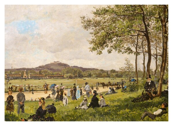 Obraz - French 19th Century, Race Course at Longchamps, reprodukcia (70x50 cm)
