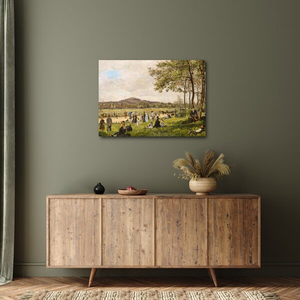 Obraz - French 19th Century, Race Course at Longchamps, reprodukcia (70x50 cm)