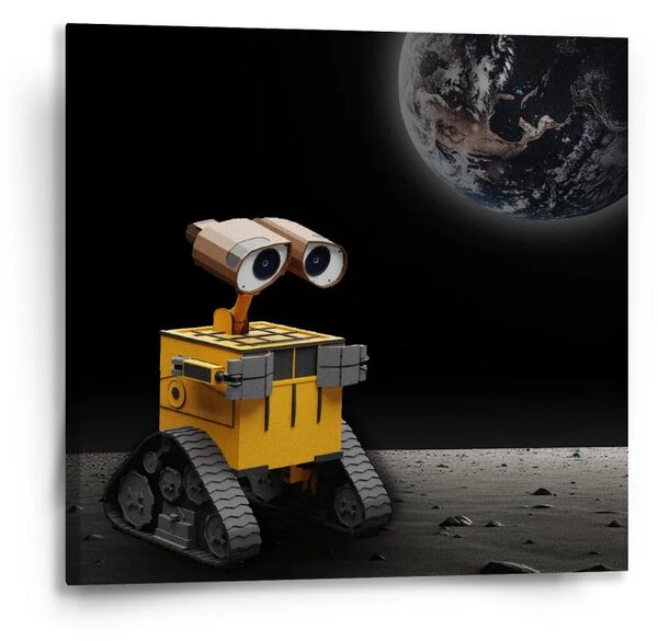 Sablio Obraz Wall-E robot Mesiac - 50x50 cm