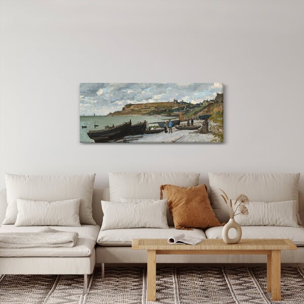 Obraz - Claude Monet, Sainte Adresse, reprodukcia (120x50 cm)