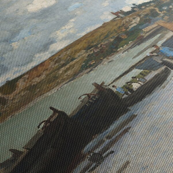 Obraz - Claude Monet, Sainte Adresse, reprodukcia (s hodinami) (90x30 cm)