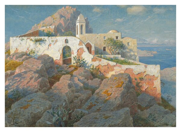 Obraz - William Stanley Haseltine, Santa Maria a Cetrella, Anacapri, reprodukcia (70x50 cm)