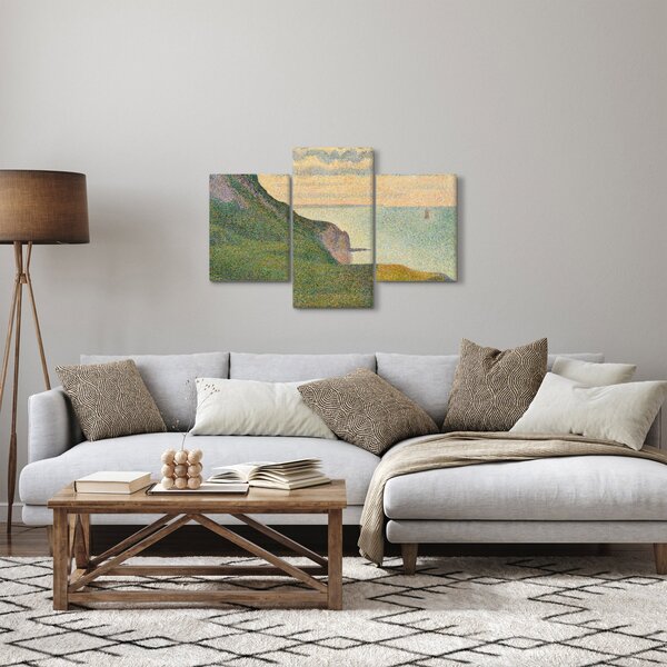 Obraz - Georges Seurat, Seascape at Port-en-Bessin, Normandy, reprodukcia (90x60 cm)