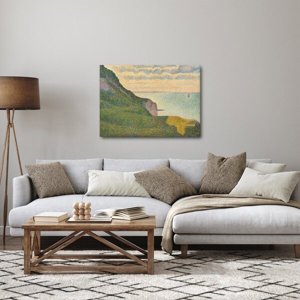 Obraz - Georges Seurat, Seascape at Port-en-Bessin, Normandy, reprodukcia (70x50 cm)