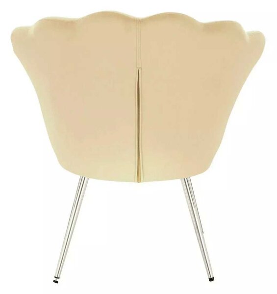 LuxuryForm DESIGN Kreslo FREY VELUR so striebornými nohami - medové