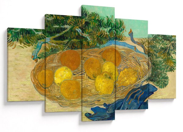 Obraz - Vincent van Gogh, Still Life of Oranges and Lemons with Blue Gloves, reprodukcia (150x105 cm)