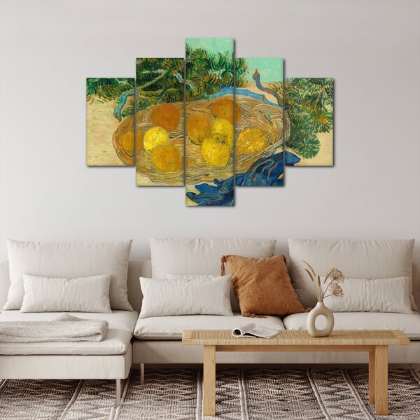 Obraz - Vincent van Gogh, Still Life of Oranges and Lemons with Blue Gloves, reprodukcia (150x105 cm)