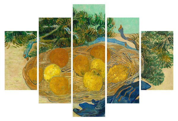Obraz - Vincent van Gogh, Still Life of Oranges and Lemons with Blue Gloves, reprodukcia (150x105 cm)