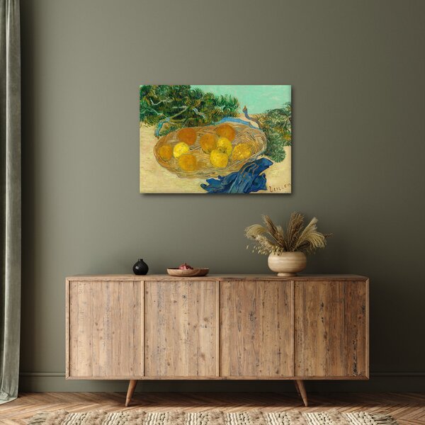 Obraz - Vincent van Gogh, Still Life of Oranges and Lemons with Blue Gloves, reprodukcia (70x50 cm)