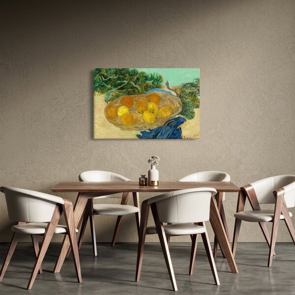 Obraz - Vincent van Gogh, Still Life of Oranges and Lemons with Blue Gloves, reprodukcia (90x60 cm)
