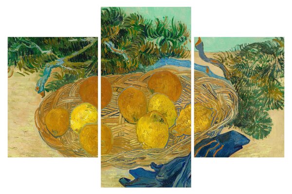 Obraz - Vincent van Gogh, Still Life of Oranges and Lemons with Blue Gloves, reprodukcia (90x60 cm)