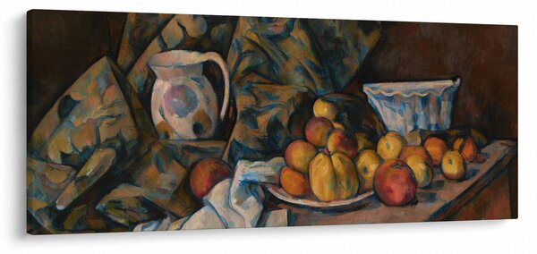 Obraz - Paul Cézanne, Still Life with Apples and Peaches, reprodukcia (120x50 cm)