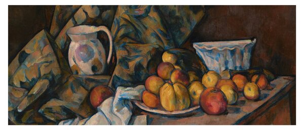 Obraz - Paul Cézanne, Still Life with Apples and Peaches, reprodukcia (120x50 cm)