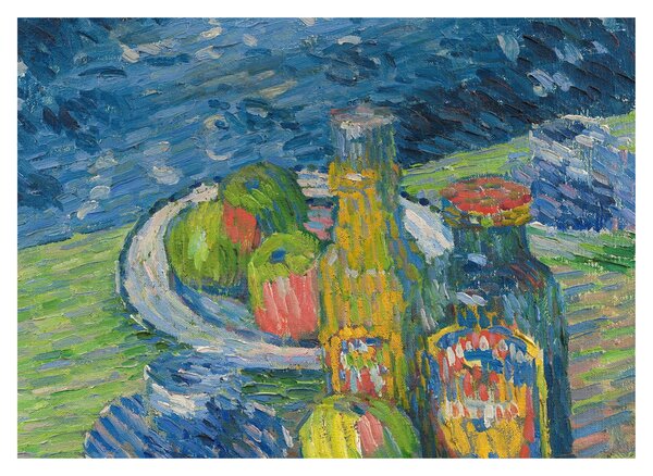 Obraz - Alexej von Jawlensky, Still Life with Bottles and Fruit, reprodukcia (70x50 cm)