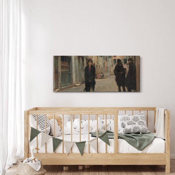Obraz - John Singer Sargent, Street in Venice, reprodukcia (120x50 cm)