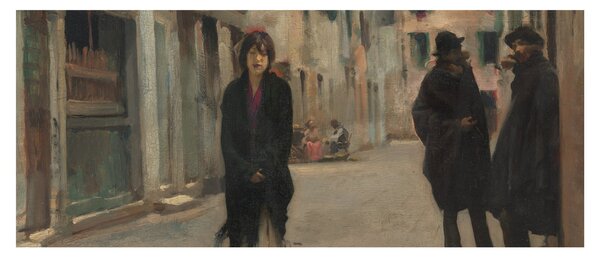 Obraz - John Singer Sargent, Street in Venice, reprodukcia (120x50 cm)