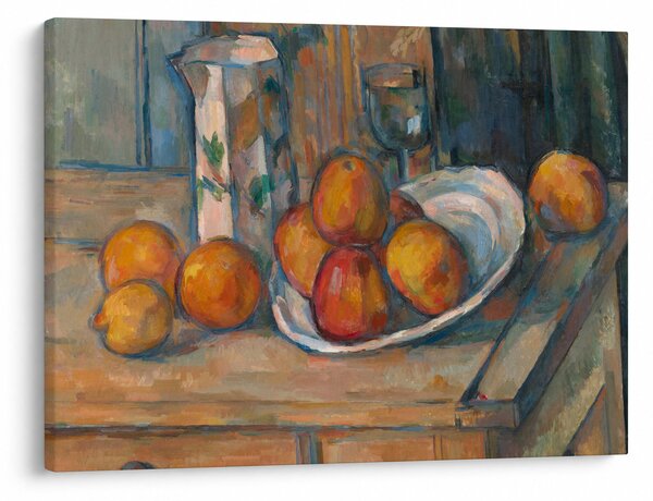 Obraz - Paul Cézanne, Still Life with Milk Jug and Fruit, reprodukcia (70x50 cm)