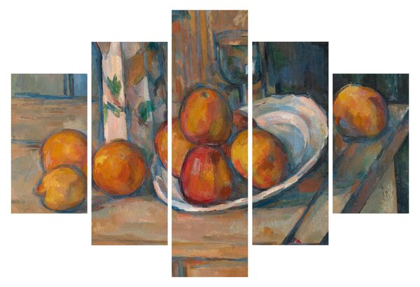 Obraz - Paul Cézanne, Still Life with Milk Jug and Fruit, reprodukcia (150x105 cm)