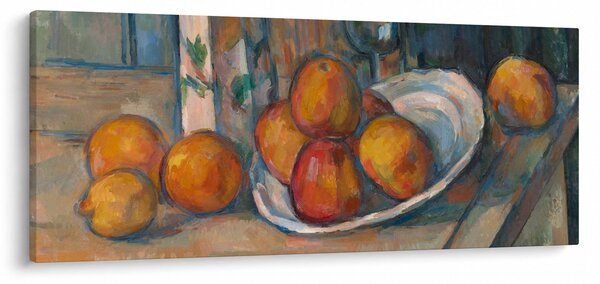 Obraz - Paul Cézanne, Still Life with Milk Jug and Fruit, reprodukcia (120x50 cm)