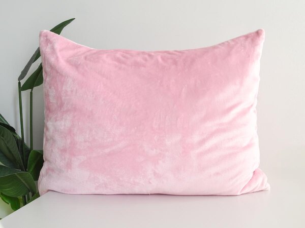 XPOSE® Mikroplyšová obliečka na vankúš - ružová 40x60 cm