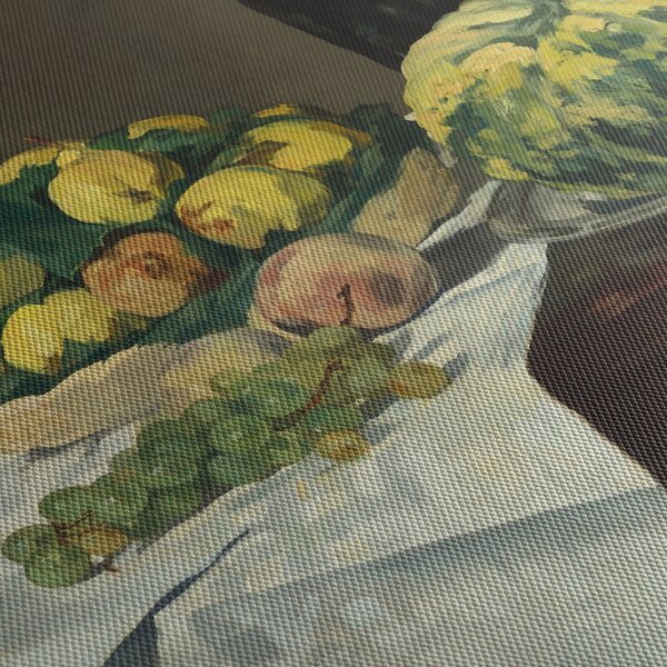 Obraz - Edouard Manet, Still Life with Melon and Peaches, reprodukcia (s hodinami) (90x30 cm)