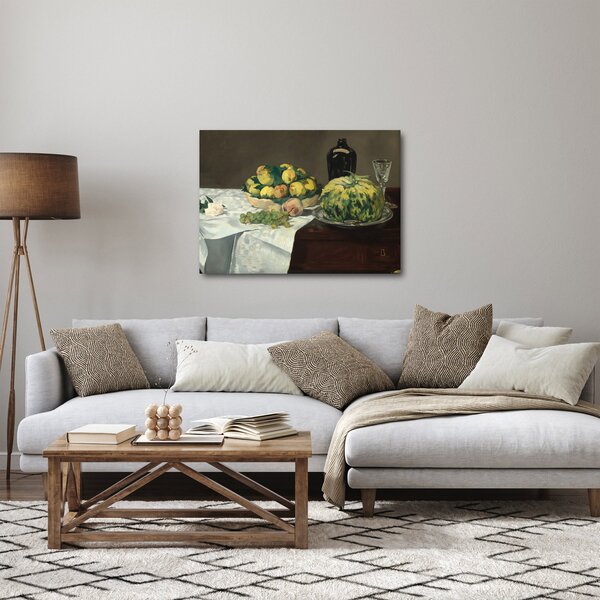 Obraz - Edouard Manet, Still Life with Melon and Peaches, reprodukcia (70x50 cm)