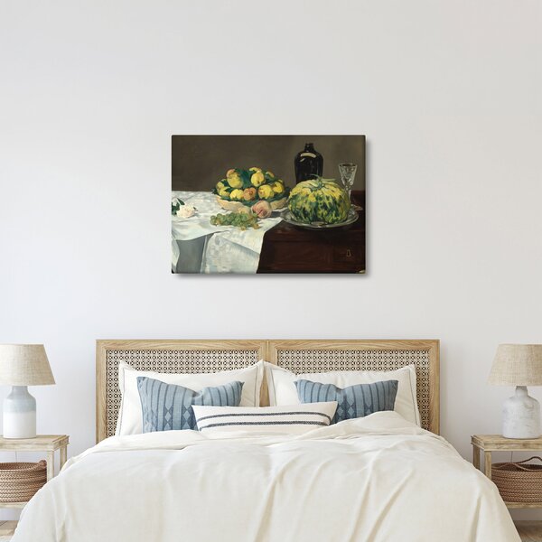 Obraz - Edouard Manet, Still Life with Melon and Peaches, reprodukcia (70x50 cm)