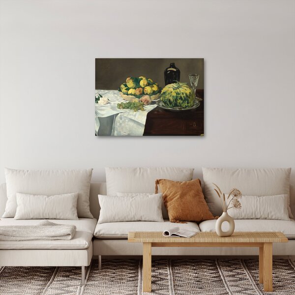Obraz - Edouard Manet, Still Life with Melon and Peaches, reprodukcia (70x50 cm)