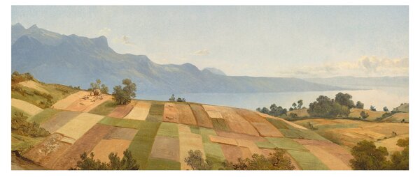 Obraz - Alexandre Calame, Swiss Landscape, reprodukcia (120x50 cm)