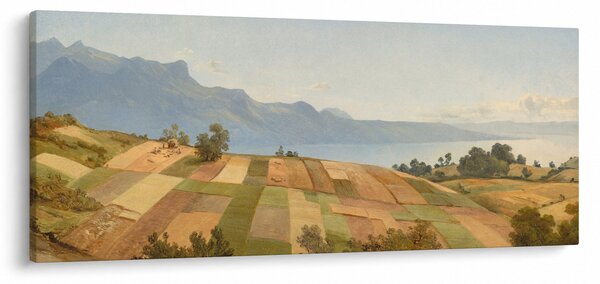 Obraz - Alexandre Calame, Swiss Landscape, reprodukcia (120x50 cm)