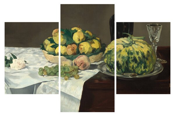 Obraz - Edouard Manet, Still Life with Melon and Peaches, reprodukcia (90x60 cm)