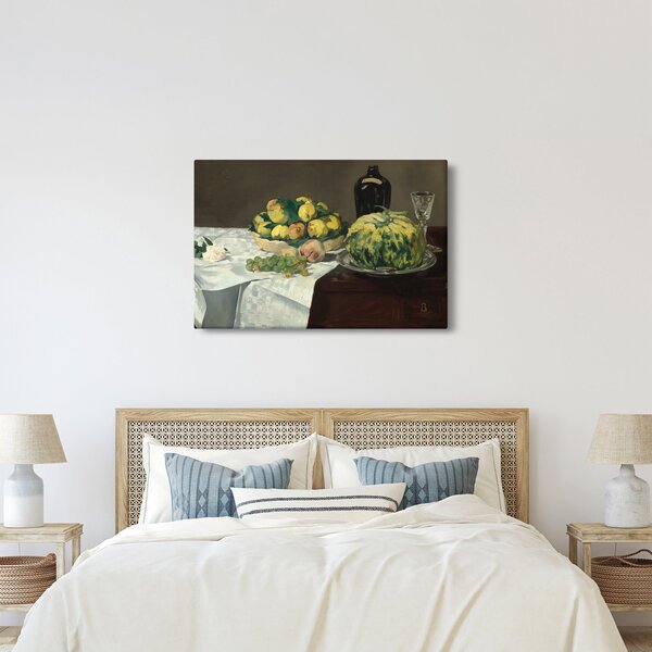 Obraz - Edouard Manet, Still Life with Melon and Peaches, reprodukcia (90x60 cm)
