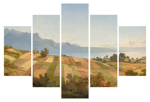 Obraz - Alexandre Calame, Swiss Landscape, reprodukcia (150x105 cm)