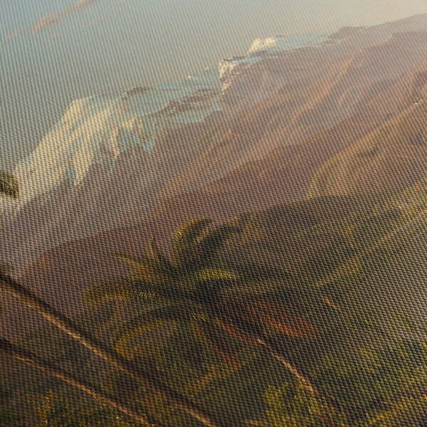 Obraz - Frederic Edwin Church, Tamaca Palms, reprodukcia (s hodinami) (90x30 cm)