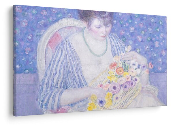 Obraz - Frederick Carl Frieseke, The Basket of Flowers, reprodukcia (90x60 cm)