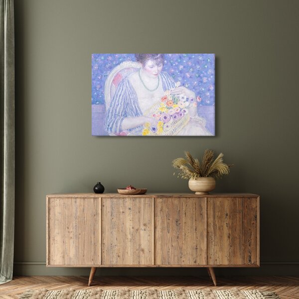 Obraz - Frederick Carl Frieseke, The Basket of Flowers, reprodukcia (90x60 cm)