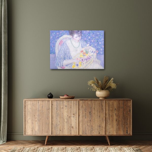 Obraz - Frederick Carl Frieseke, The Basket of Flowers, reprodukcia (70x50 cm)