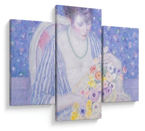 Obraz - Frederick Carl Frieseke, The Basket of Flowers, reprodukcia (90x60 cm)