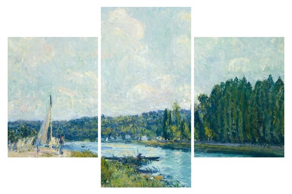 Obraz - Alfred Sisley, The Banks of the Oise, reprodukcia (90x60 cm)