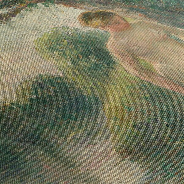 Obraz - Camille Pissarro, The Bather, reprodukcia (s hodinami) (90x30 cm)