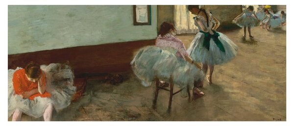 Obraz - Edgar Degas, The Dance Lesson, reprodukcia (120x50 cm)